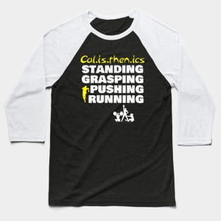 standing runing pushing calisthenics Baseball T-Shirt